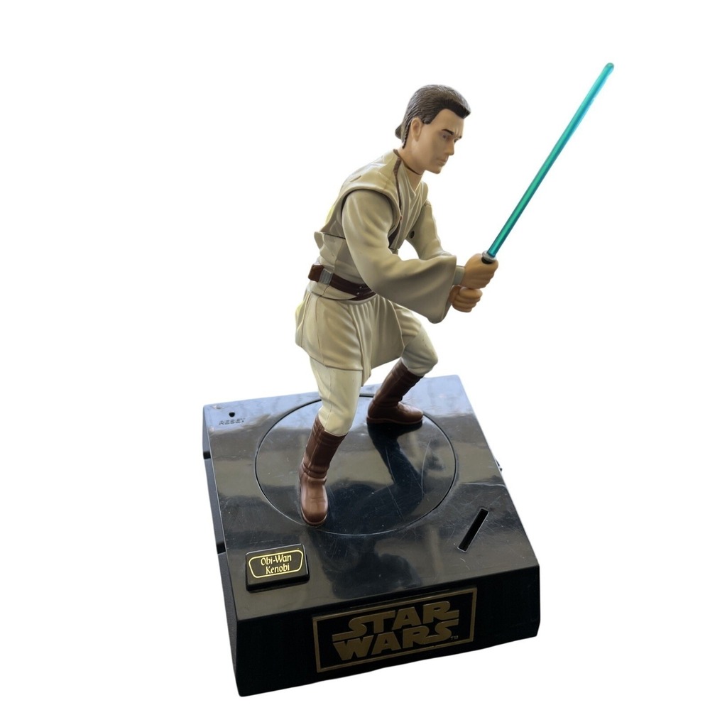 Star Wars Obi-Wan Kenobi Animated Voice Mechanical Bank 1999 Thinkway Toys As Is
